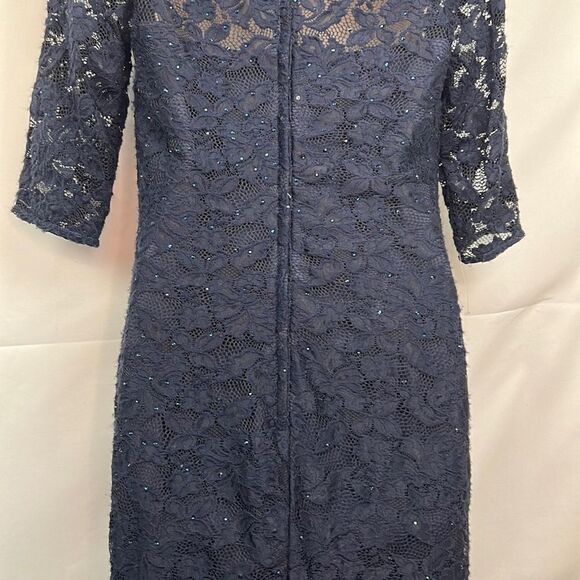 La Femme Lace and sequins formal midi dress size 8 - Picture 10 of 15
